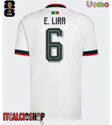 Messico Erik Lira #6 Seconda Maglia Mondiali 2026 Manica Corta Messico Erik Lira #6 Seconda Maglia Mondiali 2026 Manica Corta
